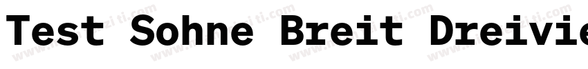 Test Sohne Breit Dreiviertelfett字体转换